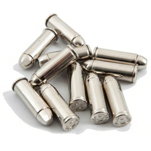ref: BA6062 BALLE DENIX PISTOLET 45 USA 1880 CHROME LOT DE 6 PCS