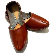 Leather Men's Jutti Slippers Mojari Handmade Khussa India Style Punjabi Shoes