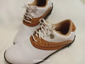 Zapatos de golf Footjoy Lopro Collection para mujer talla 6M cuero blanco tostado 93926 - Imagen 1 de 10
