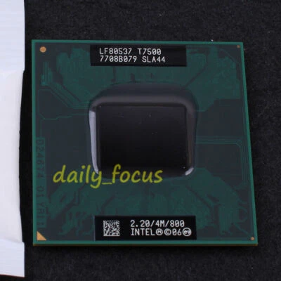 Intel Core 2 Duo Mobile T7500 SLA44 2.2 GHz LF80537GG0494M CPU Processor 800 MHz - Image 1 of 2