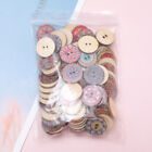  200 Pcs Wooden Round Button Buttons for Clothes European Style