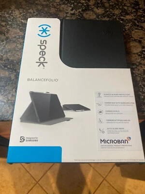 *NEW Speck Balance Folio Case for Samsung Galaxy Tab S7 S8 Black Microban *extra - Image 1 of 4