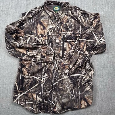Camisa Cabelas Caza Exterior 2XL Advantage Max-4 HD Camuflada Aves Acuáticas Ventilada Foto 1 de 4