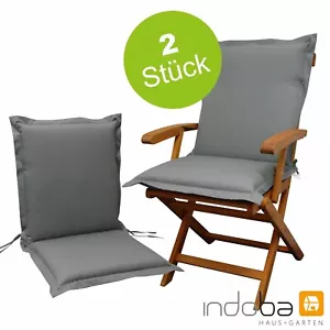 2 x Sitzauflage Niederlehner Polsterauflage Stuhlauflage Auflage extra dick Grau - Bild 1 von 9