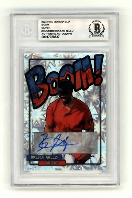 Brayan Bello 2024 Hits Memorabilia BOOM Silver Signed BGS BAS Auto Red Sox - Image 1 of 2