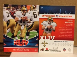 Mark Brunell Zach Strief 2010 cubierta superior campeones del Super Bowl New Orleans Saints - Imagen 1 de 1