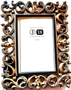 Vintage/ antique style, plastic golden photo frames by Junction J 18 - Picture 1 of 6