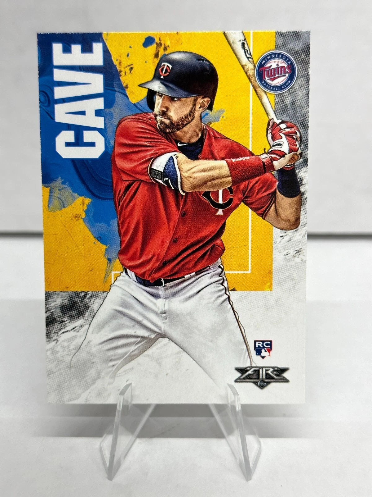 2019 Topps Fire Baseball Card #88 Jake Cave RC Minnesota Twins