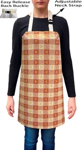 Handmade Heart Check Waterproof PVC Coated Wipe Clean Aprons - Code: C10-5 - Picture 1 of 2