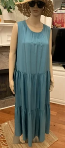 NWT Eileen Fisher River Washed Silk Tiered Dress Size 2X MSRP$358 - Picture 1 of 15
