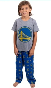 Golden State Warriors NBA Basketball Pajamas Set Sz. 4 Boys PJs NBA 2 Pcs NEW - Picture 1 of 4