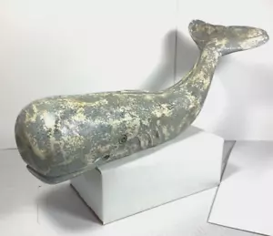 Escultura vintage de madera de ballena de 18" pintada Moby Dick o similar. Sin marca - Imagen 1 de 13