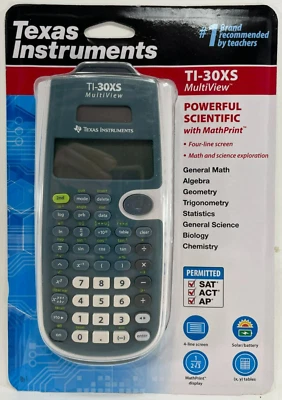 Texas Instruments - TI-30XS - MultiView Scientific Calculator - Blue W/Case - Image 1 of 2