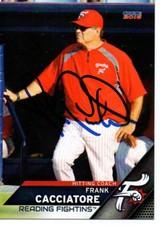 Frank Cacciatore 2016 Reading Fightins Update Signed Card