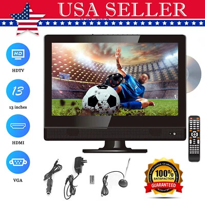 13'' Portable Supersonic HDTV AC/DC 12V w/ DVD Player, USB, SD Card Reader, HDMI - Image 1 of 4