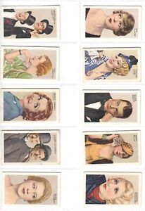 c1935 STARS of SCREEN & STAGE Set of 48x Original Cigarette / Tobacco Cards
