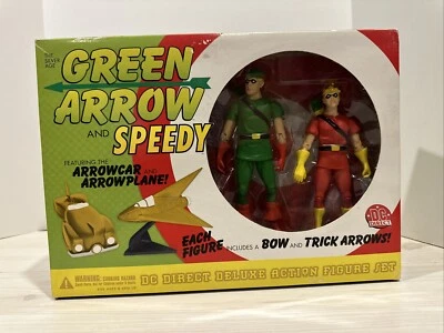 DC Direct Silver Age Green Arrow and Speedy set with bows, arrows, Arrow Car - Image 1 of 4