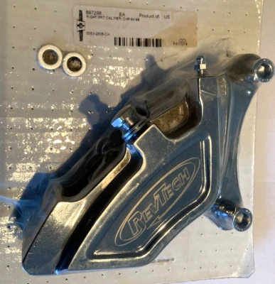 CHROME Front Right Brake Caliper Performance Machine RevTech USA * Harley 84-99 - Image 1 of 4