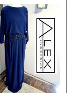 Alex Evenings Royal Blue Gown 14W - Picture 1 of 6