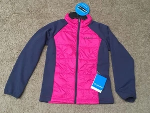NWT Columbia Key Seeker Girl Hooded Full Zip Water Resistant Light Jacket - Picture 1 of 5