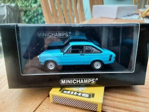 Minichamps Ford Escort MK2 Sport 1600 1975 Riviera Blue 400084472 1:43 - Picture 1 of 3