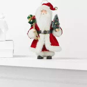 Holiday Lane Santa Ornament with Tree and Gift Bag - (11141225) - Picture 1 of 2