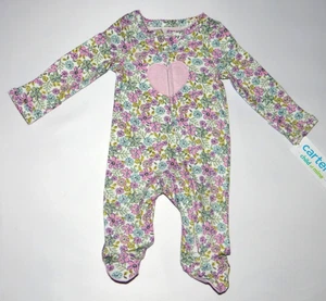 Baby girl clothes, Preemie, Carter's Child of Mine floral footed coveralls - Picture 1 of 7