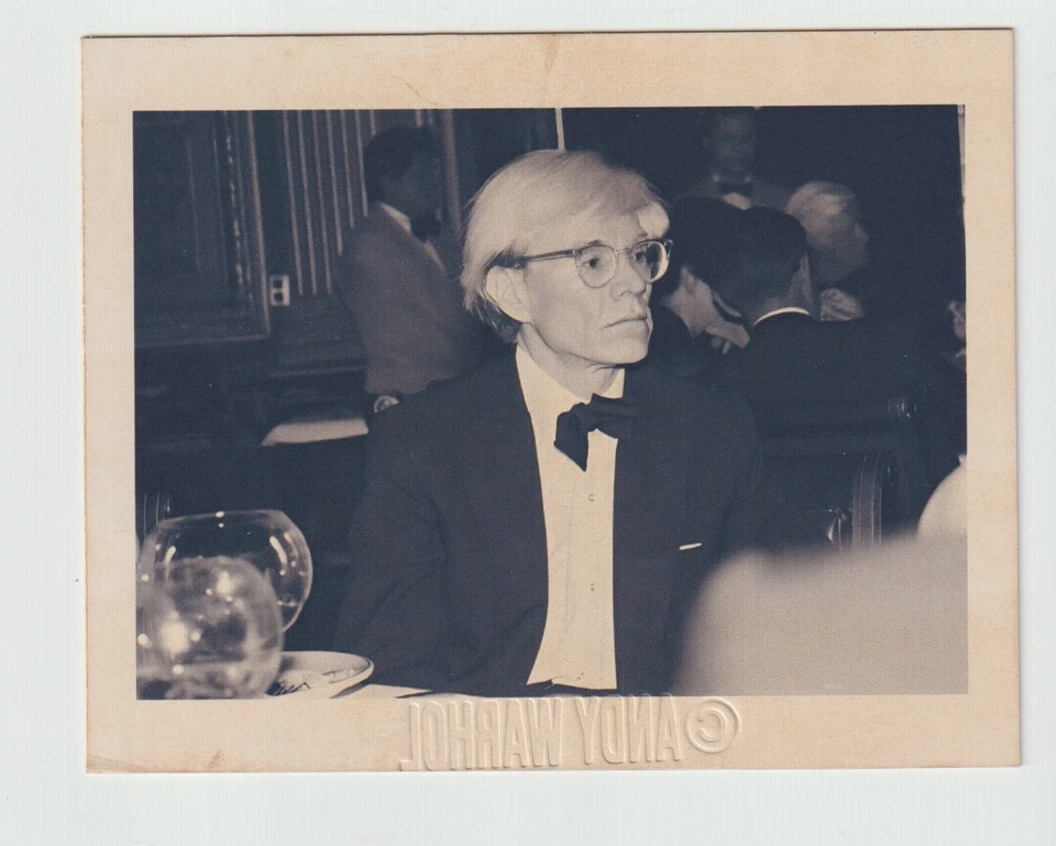 Andy Warhol en Cena Evento - Foto Vintage Blanco y Negro Años 80 Icono Arte Pop Foto 1 de 1