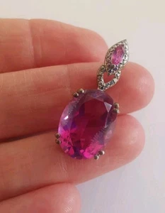 Sterling Silver Pretty Spinel Pendant. R80H - Foto 1 di 2