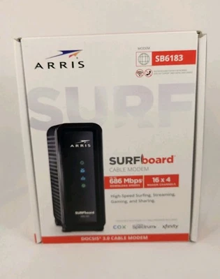 ARRIS Surfboard SB6183 DOCSIS 3.0 Cable Modem 16x4 686 Mbps Xfinity Cox Charter - Image 1 of 4