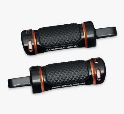 NEW Genuine Harley Street Road Glide Adversary Passenger Black Footpegs 50502246 - Image 1 of 4