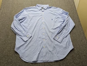 Polo Ralph Lauren Shirt Mens 2XL Blue Performance Button Down Dress Plaid XXL - Picture 1 of 9