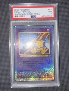 PSA 7- Abra 67/110 Reverse Holo Legendary Collection Pokemon 2002 WOTC Vintage - Picture 1 of 5