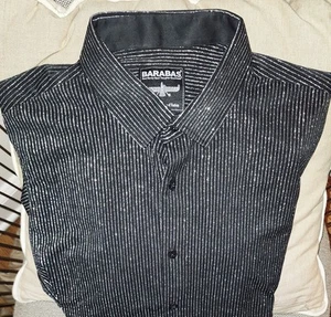 Mens New Barabas Small Striped Button Down Shirt  - Picture 1 of 2