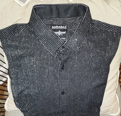 Mens New Barabas Small Striped Button Down Shirt  - Image 1 of 2