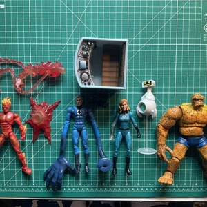 Marvel Legends Retro Fantastic Four  Figure Lot  Human Torch Thing Herbie… - Picture 1 of 4