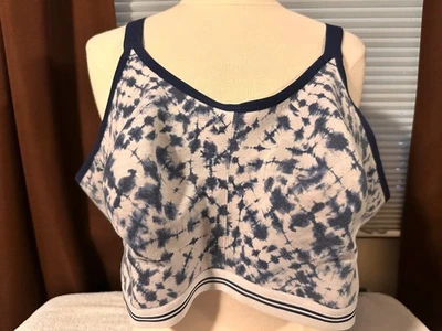 Sutiã CACIQUE BY LANE BRYANT AZUL E CINZA, TAMANHO 52D, SEM FIO, SEM ENCHIMENTO - Imagem 1 de 4