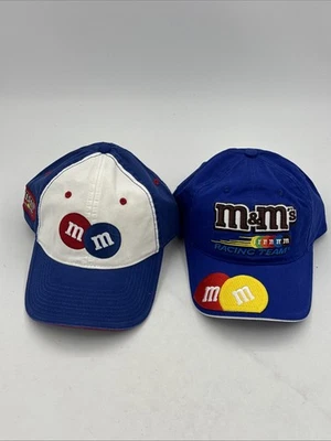 (2) Шляпы с логотипом M&M на Bill Racing Team синие Nascar Elliot Sadler #38 регулируемые - Изображение 1 из 4