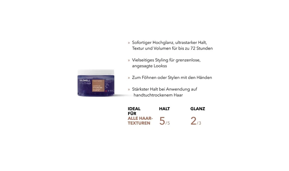 Goldwell Stylesign Texture Lagoom Jam Styling Gel 150 ml ultrastarker Halt Glanz - Bild 1 von 1
