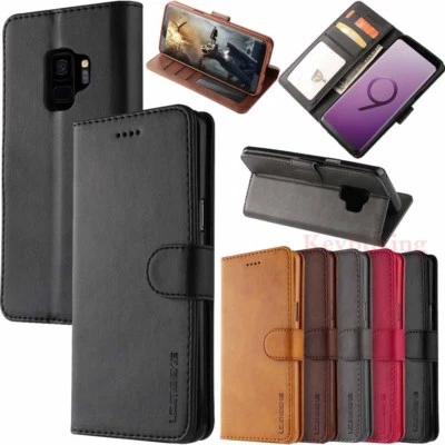 For Samsung Galaxy S9 Note9 S8 S7 Edge Leather Flip Case Cover Card Wallet Stand - Image 1 of 4