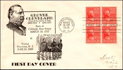 Scott 827 22 Cents Cleveland Clarence Reid FDC Addressed Block Planty 827-36 - Image 1 of 2