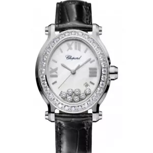 New Chopard Happy Sport Oval 278546-3002 Ladies Diamond Watch !!! - Picture 1 of 1