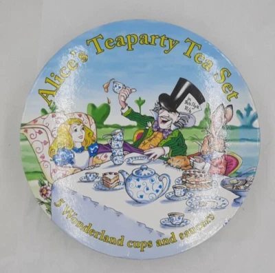 Alice in Wonderland Cafe 3oz Cups & Saucers for 5 - Paul Cardew Designs 2009 - Image 1 of 4