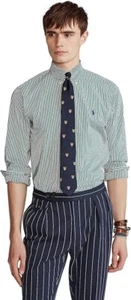 Neu mit Etikett Ralph Lauren Button-Down Baumwollpopeline maßgeschneidertes Hemd kiefernweiß 18 - 34/5 - Bild 1 von 5