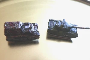 2 Vintage Micro Machines Military Tracked Vehicle tiger stripe camo tank - Picture 1 of 6