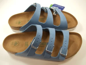 Birkenstock FLORIDA FRESH Vegan 'Brushed Dove' BLUE Birko-Flor 41 NARROW 10-10.5 - Picture 1 of 20