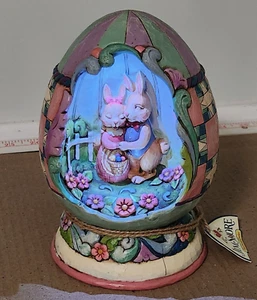 Jim Shore 2009 Spring Love Lighted Easter Egg #4015889 Quilt Pattern 8" x 5" - Picture 1 of 8