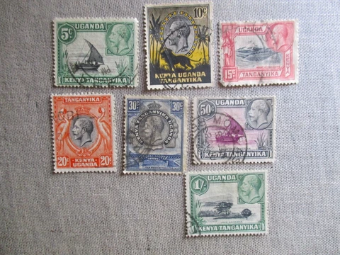 Kenya Uganda Tanganyika, Scott#47-52, 54, used Cover