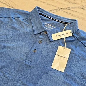 Tommy Bahama IslandZone Kurzarm Delray Frond Polo Campanula Blau Größe 2XLB - Bild 1 von 11