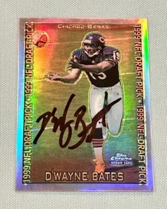 D’Wayne Bates 1999 Topps cromo refractor novato autógrafo firmado AUTO RC TTM - Imagen 1 de 3